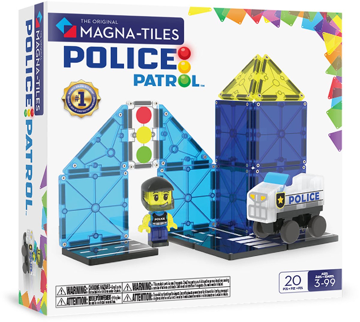 Magna-Tiles | Police Patrol 20 20 Stuks Set